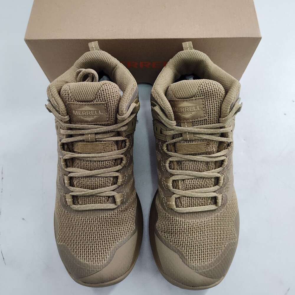 Merrel Men's Nova 3 Tactical Mid WP Size 4 Color Dark Coyote